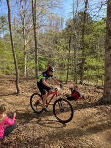 Sims began racing mountain bikes through NICA