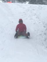 Sawyer sledding